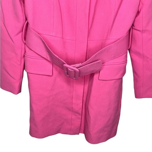 Zara Pink Blogger Favorite Barbiecore Belted Frock Coat Size Medium - Picture 8 of 16